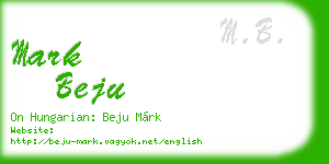 mark beju business card